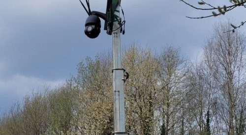 CCTV Tower for recycling centre