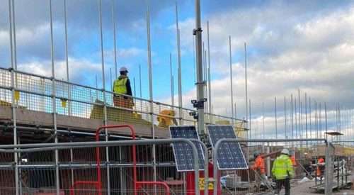 Clearway inView CCTV Towers used on a construction site