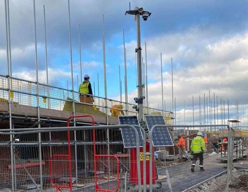 Clearway inView CCTV Towers used on a construction site