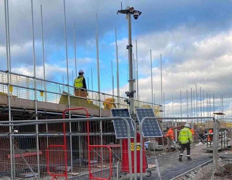 Clearway inView CCTV Towers used on a construction site