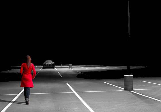 Solar powered CCTV Tower with remote monitoring provides reassurance for business car park users