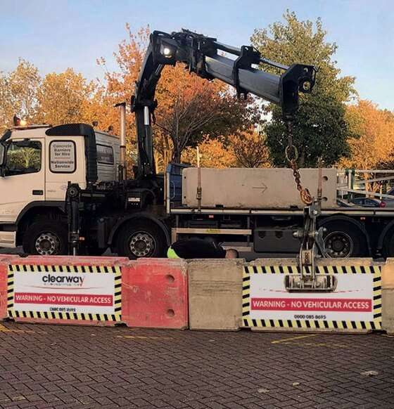 A 77 ton concrete perimeter secures vulnerable vacant site