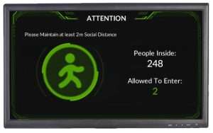 Density Control to count people allowed in a shop