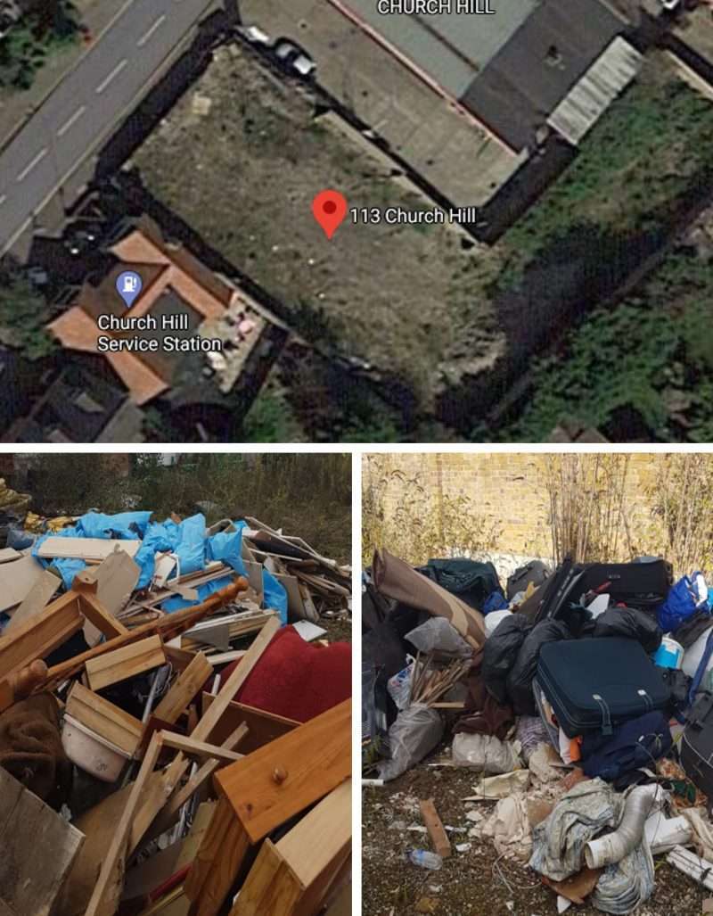 Eviction of fly-tipping trespassers from client’s land in Loughton