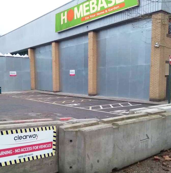 Security solutions for vacant retail park stores to prevent vandalism, illegal occupation and fly-tipping