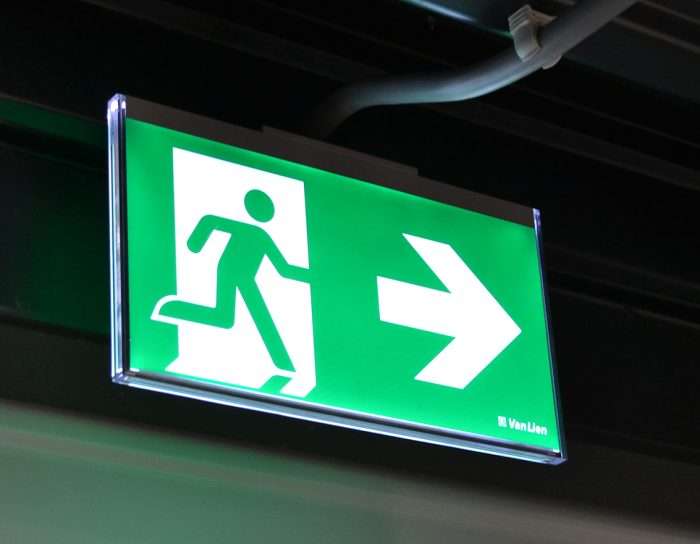 emergency exit sign
