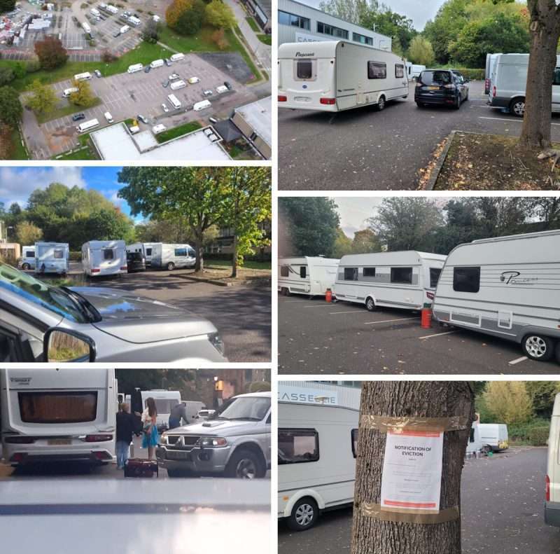 Eviction of multiple vehicles & caravans on client’s land