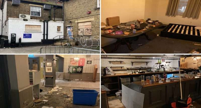 Squatters successfully evicted from vacant pub-restaurant