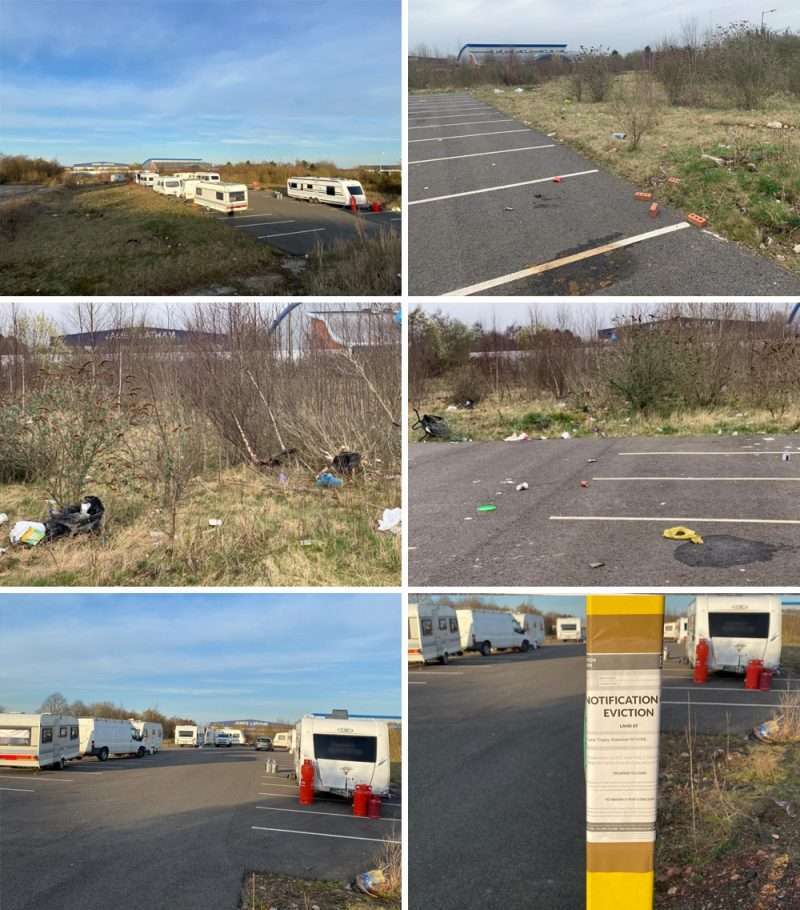 Travellers removed from retail car park and site cleared