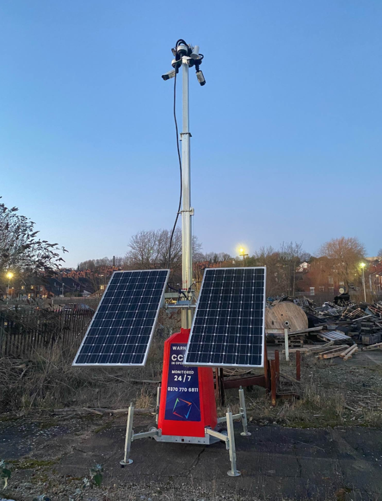 construction site surveillance camera in action