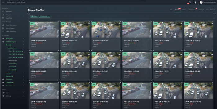 event detection from Clearway