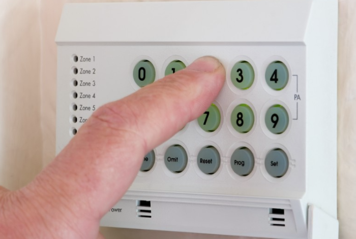 intruder alarm control panel