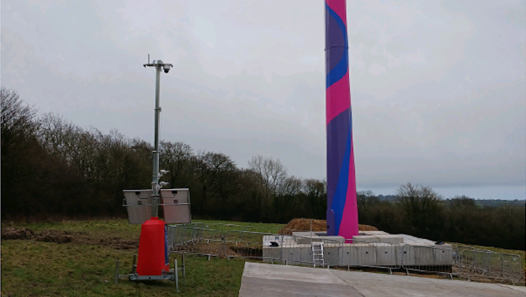 Sustainable security for ‘Gusty’ the Octopus Energy temporary wind turbine