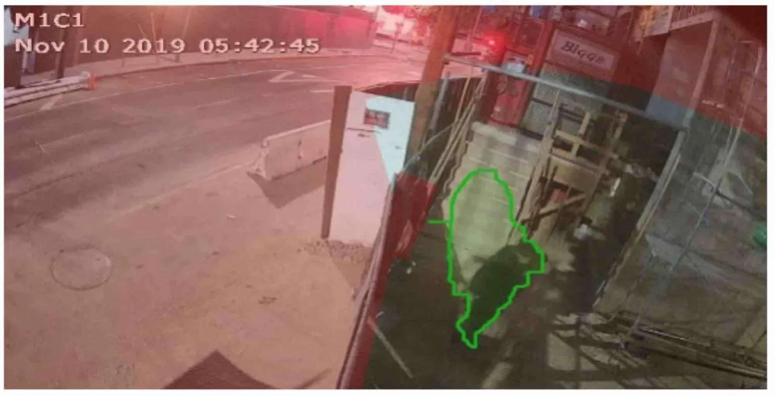 a camera detecting a human object