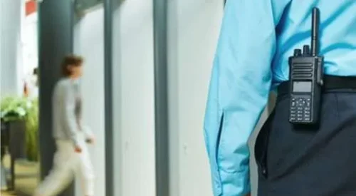 can a security guard touch you