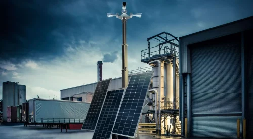 cctv tower being used to monitor outdoor spaces