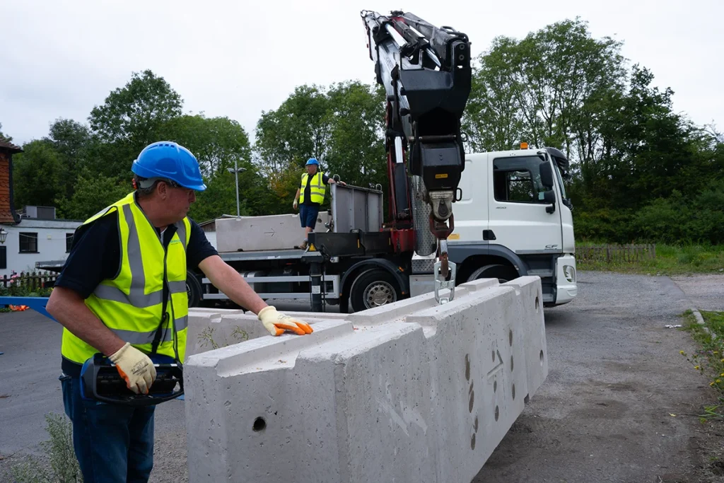 concrete barrier blocks from Clearway