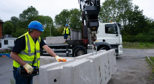 concrete barrier blocks from Clearway